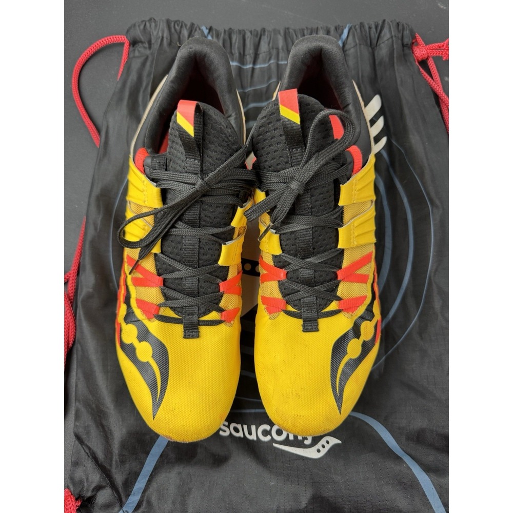 Size 9.5 - Saucony Showdown 5 Vizi Gold/Vizi Red w/ bag - Picture 2 of 12